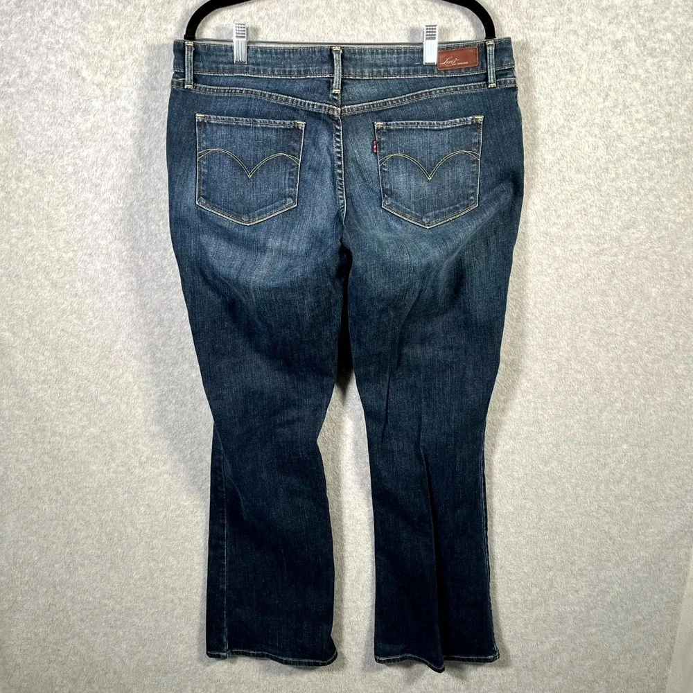 Levi's Jeans Mens 34x32 Blue Denim Medium Wash Bold Curve Skinny Bootcut Leg Vtg